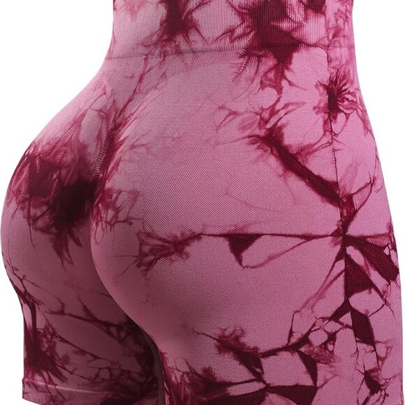 Intensify Women's Purple High-Waist Seamless Workout Shorts for Yoga, Running, G - Picture 2 of 7